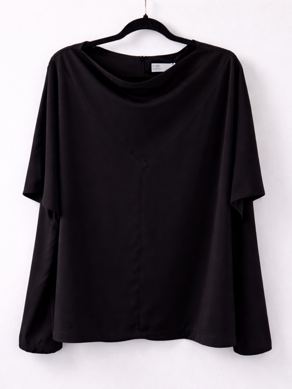 Pari Passu Maura Top Blouse D22 Black Plus Size 22 NWT Career‎